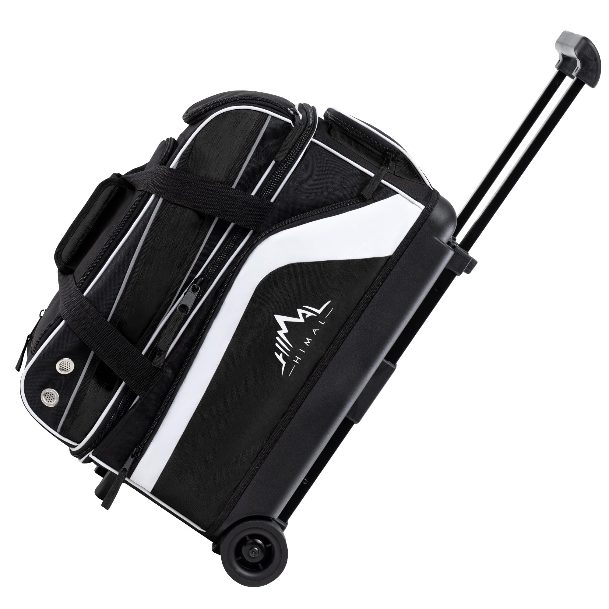 GoHimal Double Roller 2 Ball Bowling Bag with Separate Shoe Compartment for Bowling Shoes (Up To US Men Size 15) and Abundant mu