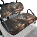 Yewatlles Vintage Fly Eagle Golf 2 Piece Soft Anti-hot Golf Cart Seat Cover with Universal Fit 2 Passenger Golf Car Lightweight 