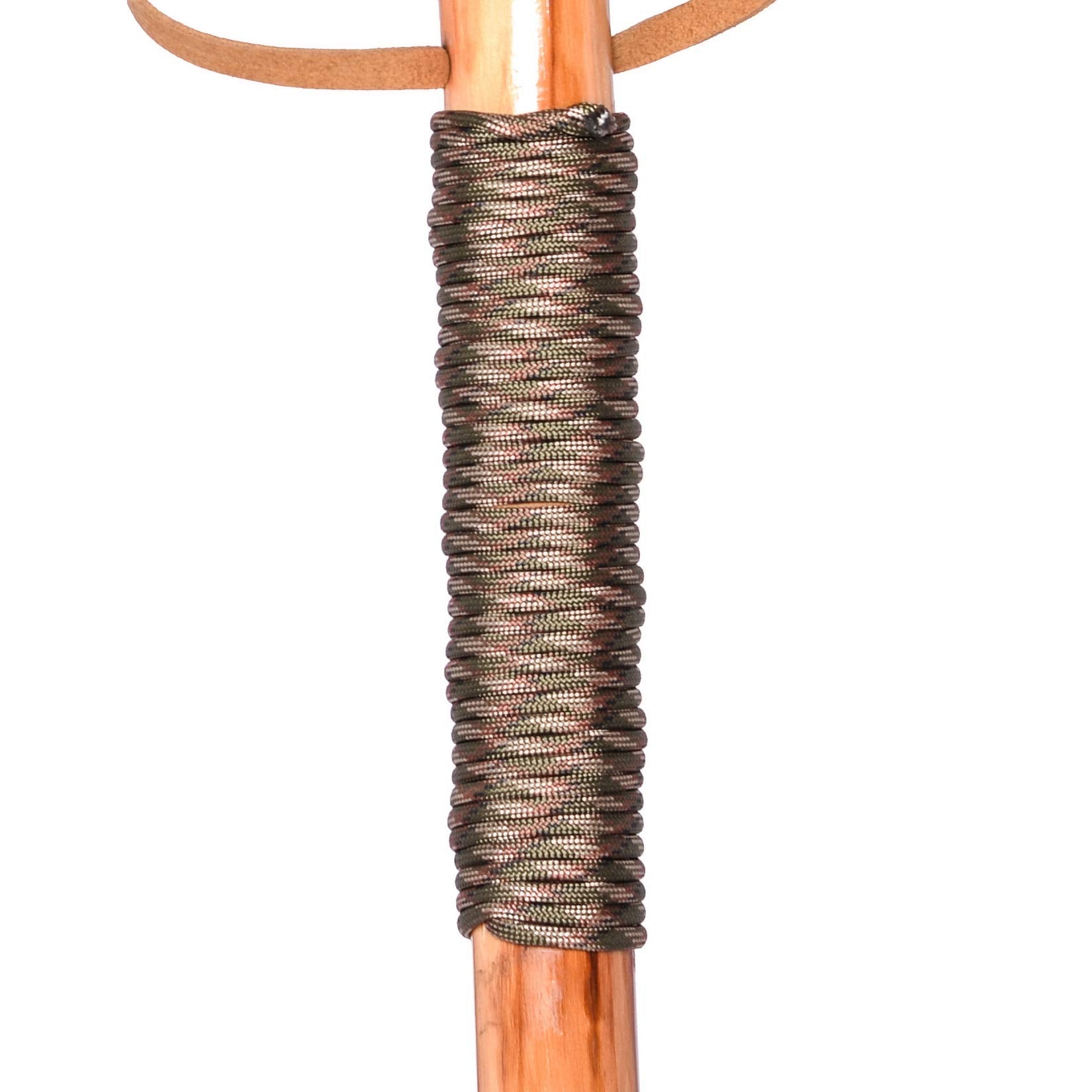 Forest Pilot Pure Fir Wood Concise Style Walking Stick For Hiking With Parachute Cord Warpped (Nature Color, 48 Inches, 1 Piece)