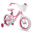 Joystar 14 Inch Girls Bike For 3 4 5 Years Old Girl 14'' Kids Bikes With Training Wheels And Basket Children'S Bicycle In Pink