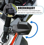 Bevel Engineering Utv Rear View Side Mirror Kit (2 Pack) - Fits With 16 - 2 Round Roll Cage Bar - Break Away And Adjustable - Hi