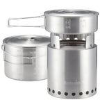 Solo Stove Campfire 2 Pot Set Combo - 4+ Person Wood Burning Camping Stove  Outdoor Kitchen Kit For Backpacking Camping Survival
