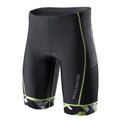 MY KILOMETRE Mens Triathlon Shorts with Adjustable Drawstring Easy Reach Leg Pockets Chamois for Long-Distance Tri Race (Black-G