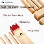 Apudarmis Kubb , Viking Chess Outdoor Clash Toss Yard Game With Carrying Case - Rubber Wooden Backyard Lawn Games Set For Teenag