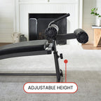 Finer Form Gym-Quality Sit Up Bench With Reverse Crunch Handle - Solid Ab Workout Equipment For Your Home Gym. More Effective Th