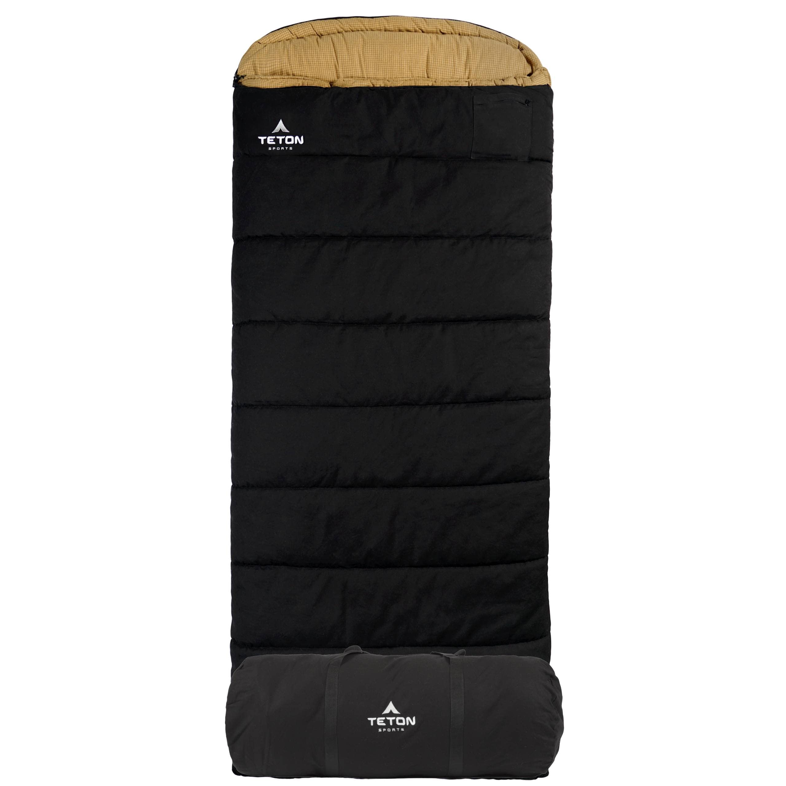 Teton Sports Bridger Canvas Sleeping Bag, -35F, Cold Weather Winter All-Season Outdoor Gear, Car & Tent Camping Accessories & Es