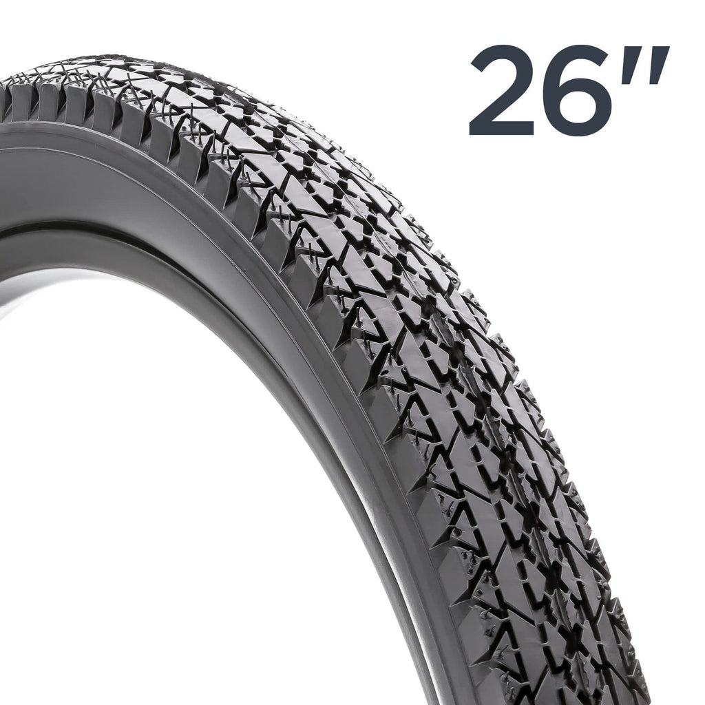 Schwinn Replacement Bike Tire, Cruiser Bike, Smooth Tread, 26 X 2.12-Inch , Black With Kevlar Bead