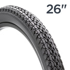 Schwinn Replacement Bike Tire, Cruiser Bike, Smooth Tread, 26 X 2.12-Inch , Black With Kevlar Bead