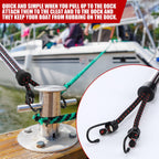 Tandefio 2 Pcs Dock Rods For Boat Docking 16 Inch Dock Boat Mooring Poles, Bungee Lines With Hook, Speedboat Accessories For Men