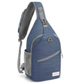 ZOMAKE Sling Bag,Small Crossbody Sling Backpack,Water Resistant Shoulder Daypack for Travel,Anti Thief Chest Bag for Hiking(Navy