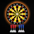 LED Light Up Dart Board with 6 Safe Suction Cup Darts, 15-Inch LED Dartboard with Backlight, Includes Dart Stand, Excellent Indo