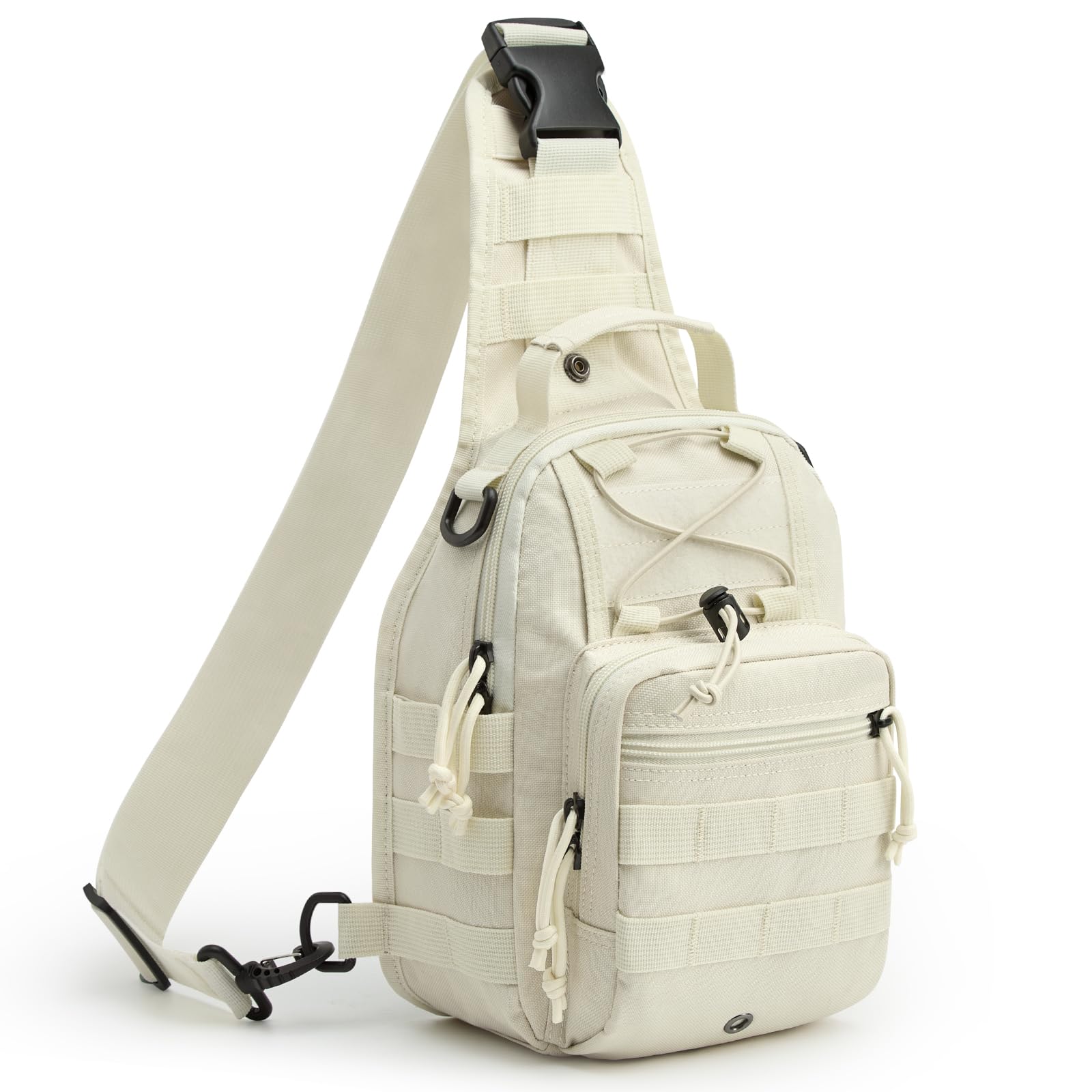 G4Free Outdoor Tactical Bag Backpack, Military Sport Bag Pack Sling Shoulder Backpack Tactical Pack for Every Day Carry (Beige)