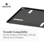 Snow Peak Fireplace Base Plate - Heat Protection - Stable & Lightweight - Steel - 4.2 Lbs - Large