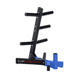 Cap Barbell Olympic Plate Tree Storage Rack For Weights And Bar, Blue