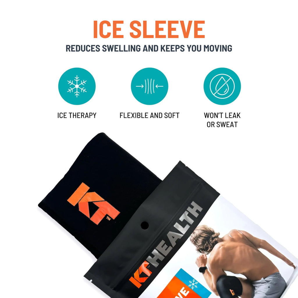 Kt Health, Size Xs/S, Ice Sleeve And Universal Bag, Direct 360 Degree Cooling And Compression