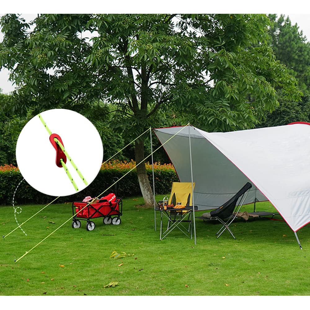 30 Pcs Aluminum Alloy Tent Rope Tensioner Dual Holes Guyline Cord Camping Supplies Durable Cord Adjuster Wind Rope Buckle For Ca