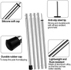 San Like Camping Tent Tarp Poles Set For Canopy Awning Shelter Backpacking Hiking - Telescopic Adjustable Length Tent Sunshade S