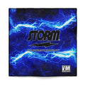 Logo Infusion - Dye-Sublimated Microfiber Bowling Towel - One Sided Print - Storm Blue Lightning Style Dsmtstbl