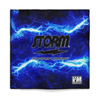 Logo Infusion - Dye-Sublimated Microfiber Bowling Towel - One Sided Print - Storm Blue Lightning Style Dsmtstbl