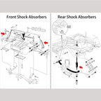 10L0L Club Car Ds Shocks  Precedent Shocks ,Golf Cart Front And Rear Shock Absorbers For Club Car Ds Ge 1988-Up,Precedent Ge 200