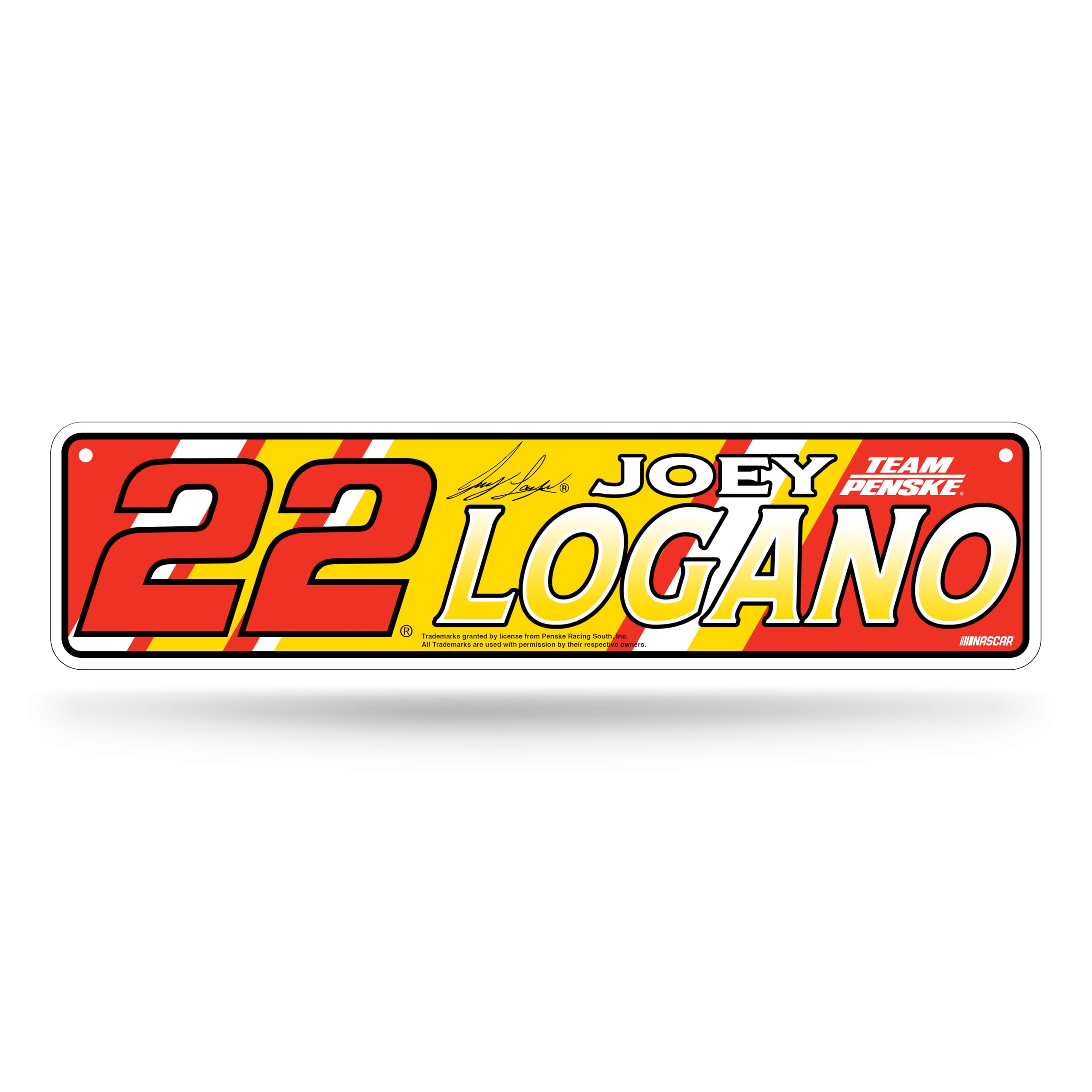 Rico Industries NASCAR Racing Joey Logano Metal Street Sign 4 x 15 Home D  cor - Bedroom - Office - Man Cave