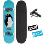 [Ccs] Odd Birds Penguin Skateboard Complete 8.25'' - Maple Wood - Professional Grade - Fully Assembled With Skate Tool And Stick