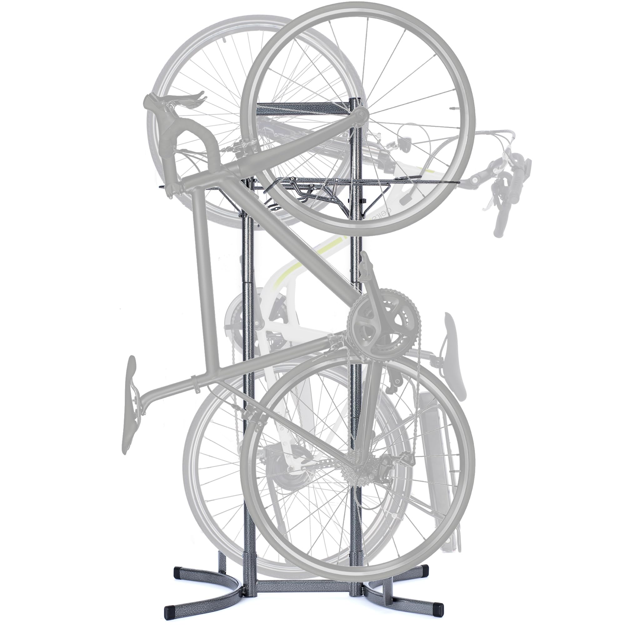 Delta Heavy Duty 2 Bike Upright Rack Cycle - Freestanding Vertical Bike Storage Rack Holds Up to 150 lbs - Tool-Free Adjustable 