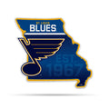Rico Industries Nhl Hockey St. Louis Blues State Shape Shape Cut Pennant - Home And Living Room D  Cor - Soft Felt Ez To Hang