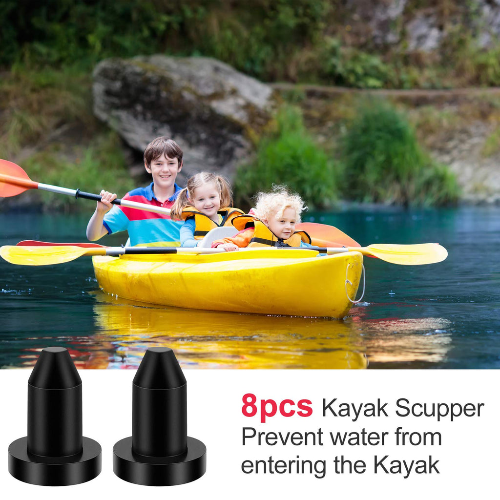 Skylety 8 Pieces Kayak Drain Plug Silicone Scupper Plugs Drain Holes Stopper Bung For Most Fishing Boats Kayak
