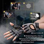 Lifect Essential Breathable Workout Gloves, Weight Lifting Fingerless Exercise Gloves With Curved Open Back, For Powerlifting, G