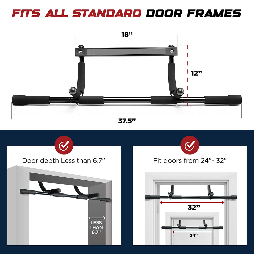 Sagler Pull Up Bar Doorway Heavy Duty Chin Up Bar Trainer For Home Gym Doorway Pull Up Bar Or Dip Bar