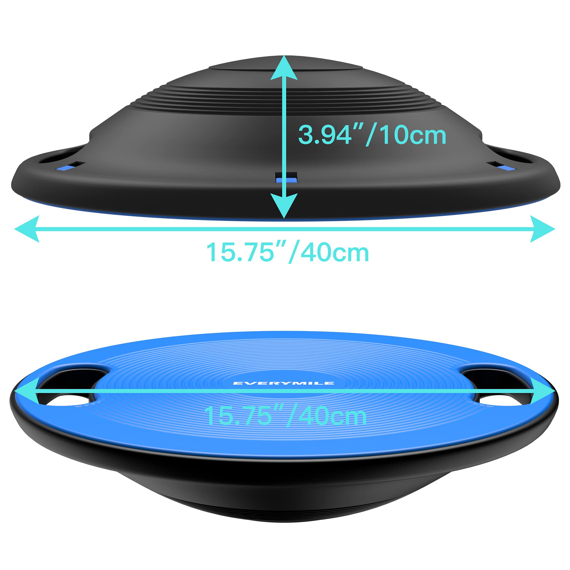 Everymile Wobble Balance Board, Exercise Balance Stability Trainer Portable Balance Board With Handle For Workout Core Trainer P