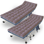 2 Pack 79 L X 32 W X 18 H Oversize Xxl Camping Cot With Comfortable Mattress For Adults Extra Wide Cots For Sleeping With Carry