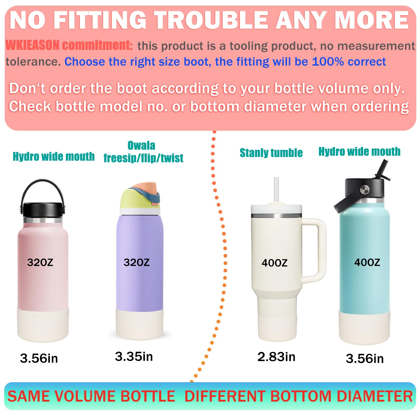 Wk Ieason Diomond Protective Silicone Sleeve Boot For 20-40Oz Stanley Tumbler And Compatible With 12Oz -24Oz Hydro Flask Water B