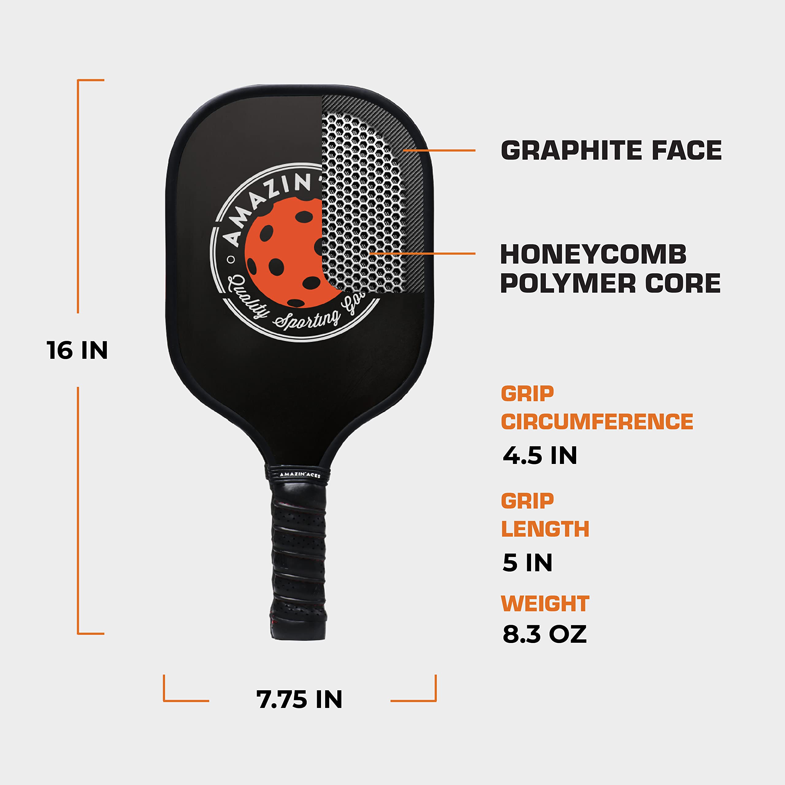 Amazin' Aces Pickleball Paddles - Pickleball Set - Usapa-Approved Pickleball Rackets For All Levels And Ages