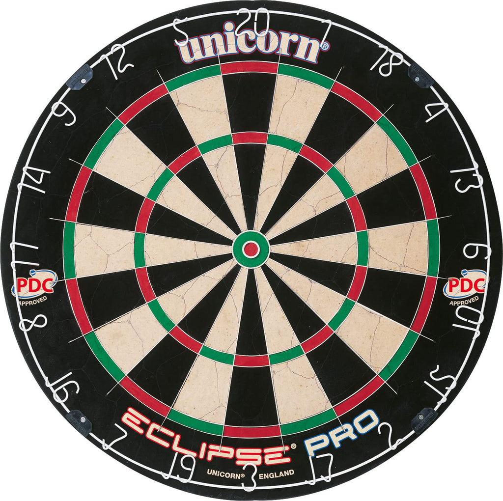 Unicorn Eclipse Pro Dart Board With Ultra Slim Segmentation - 30% Thinner Than Conventional Boards - For Increased Scoring And R