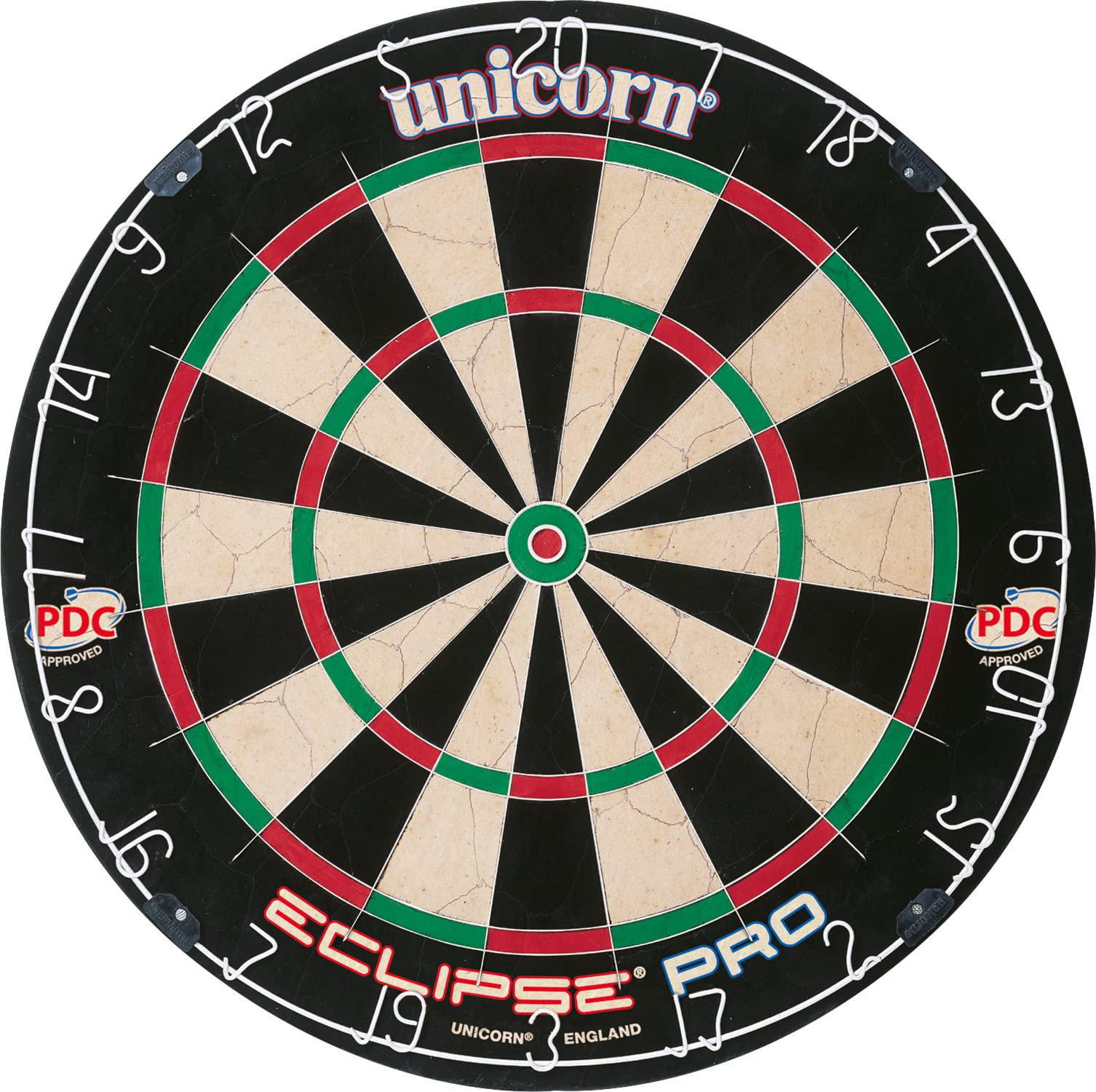 Unicorn Eclipse Pro Dart Board With Ultra Slim Segmentation - 30% Thinner Than Conventional Boards - For Increased Scoring And R