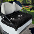 Suobstales Black Cat Print Golf Cart Seat Covers, Golf Cart Seat Blanket Covers for Club Car, Golf Cart Seat Mat Towel for 2 Sea
