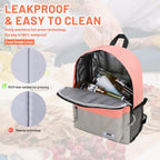 Mier Insulated Backpack Cooler Small Leakproof Lunch Back Pack With Coolers Lightweight Cute Lunch Bag For Women Men To Work, Pi
