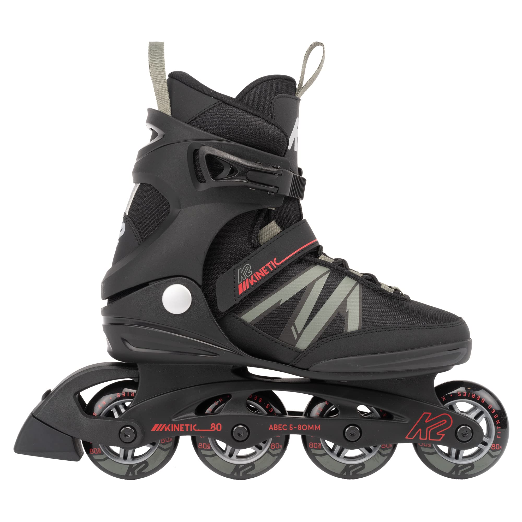 K2 Kinetic 80 Men'S Inline Skates - Black/Gray, 6.0