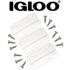 Igloo Cooler Plastic Hinges For Ice Chests (Set Of 3), White, Standard Size, Contain Uv Inhibitors