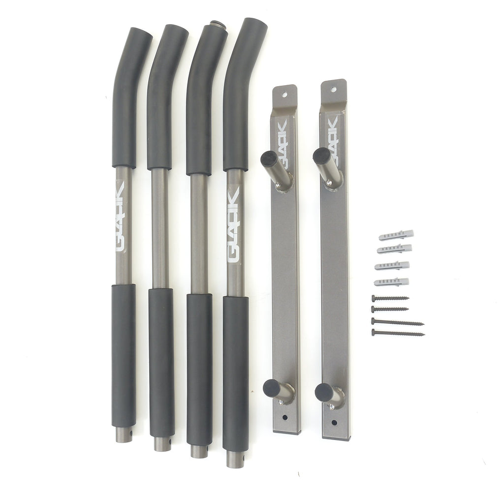 Sparehand Glacik Wall Mount Storage Rack - G-62L Steel Cradle Arms With 120 Lbs. Weight Capacity - 2-Tier Storage System For Fit