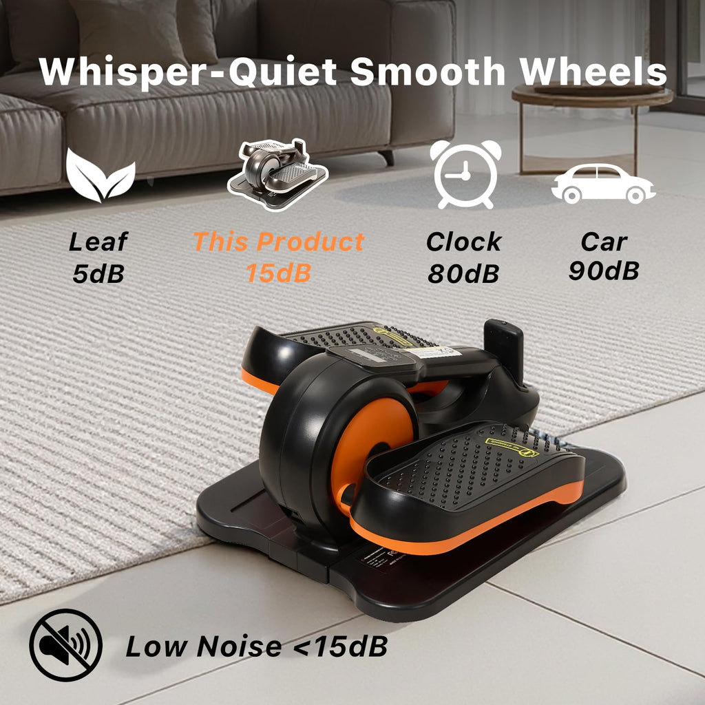 Under Desk Elliptical Machine,Electric Ellipse Leg Exerciser As See On Tv With Remote Control,12 Level Speeds Seated Pedal Exerc