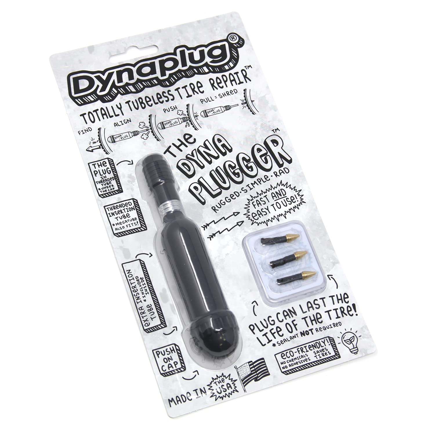 Dynaplug Bicycle Tubeless Tire Repair (Medium, Dynaplugger)