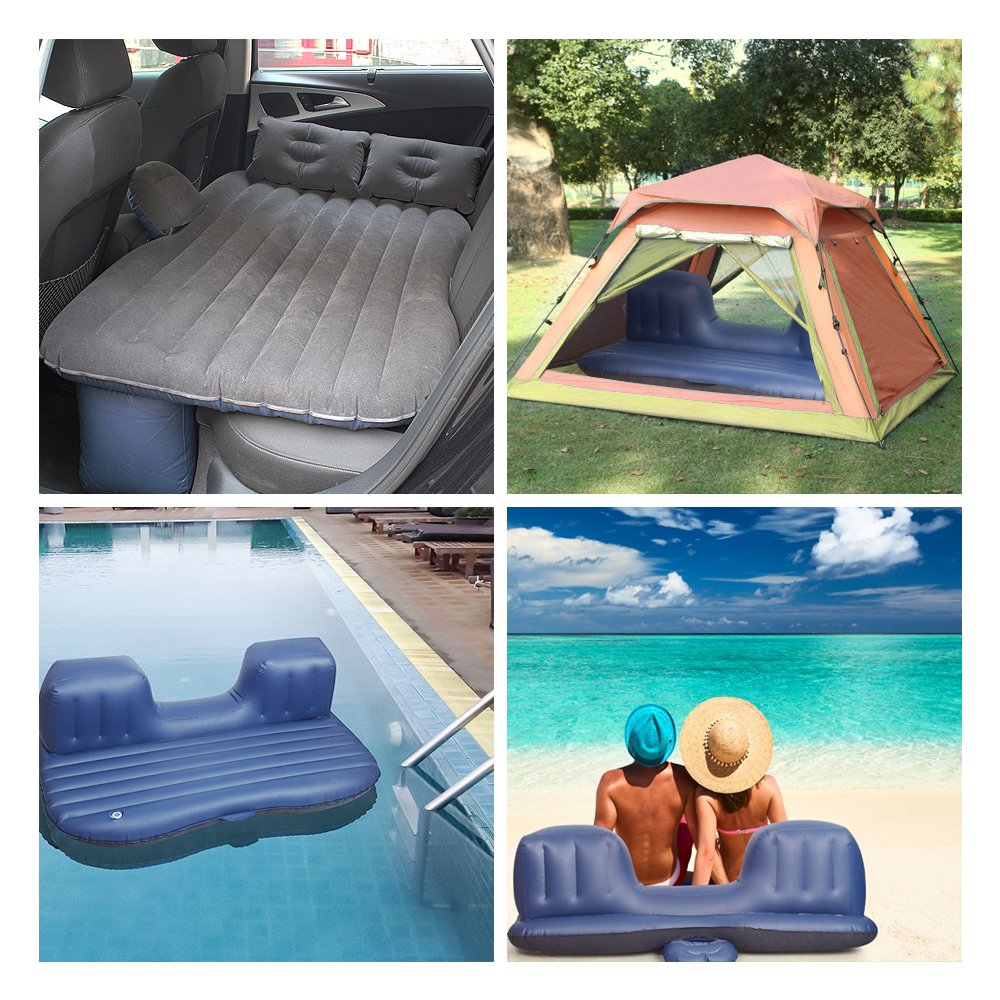 Haitral Car Bed - Camping Mattress - Portable Travel ,Sleeping, Inflatable Bed For Universal Suv Extended Air Couch With Two Air