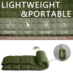 Zzlamb Water-Repellent Duck Down Camping Blanket, Compact Travel Down Throw Quilt 650 Fill Power, Outdoor Blanket For Picnic Bea