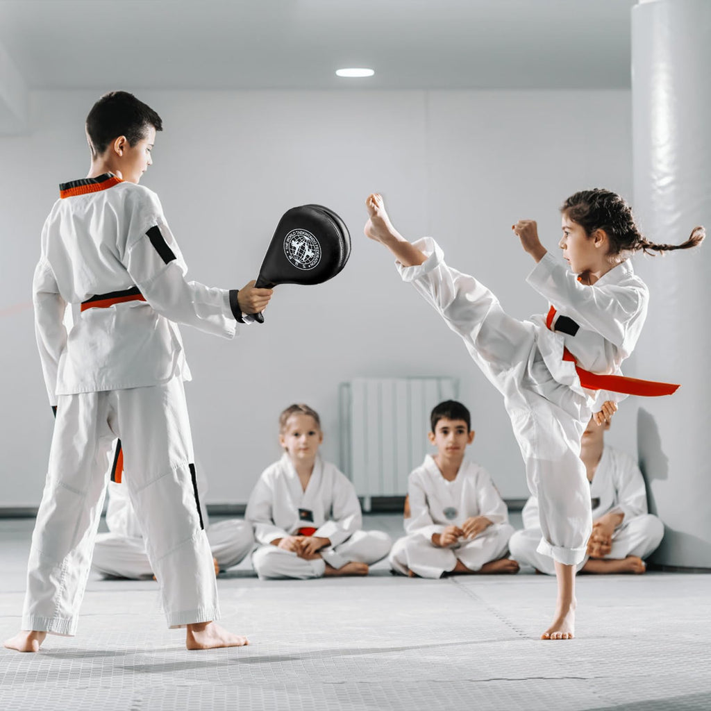 Nicunom 2 Pack Taekwondo Kick Pads, Durable Striking Pad Target Tkd Karate Martial Arts Strike Targets Kickboxing Training, Blac