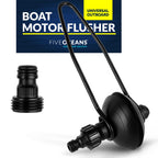 Five Oceans Outboard Motor Muffs, Universal Outboard Motor Flusher, Black Pvc Marine Grade Round Muffs, Coated Steel Bracket, In