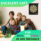 Cx L Sum Magnetic Dart Board, Indoor Outdoor Dart Games For Kids With 12Pcs Magnetic Darts, Safety Toy Games, Rollup Double Side