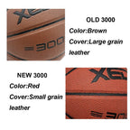 Xedge Basketball Size 5/6/7 Composite Leather Street Basketball Indoor Outdoor Game Ball With Needle,Pump And Carry Bag (Red-300